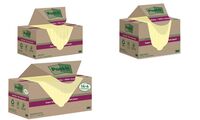 Post-it Super Sticky Recycling Notes, 76 x 76 mm, jaune (9000871)