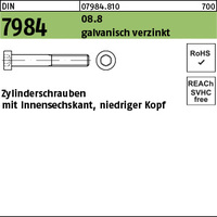 DIN 7984 08.8 M 20 x 50 galv. verzinkt gal Zn VE=S