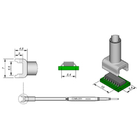 JBC SMD-Entlötspitze Serie C245, C245221/5,5 x 10 mm, für Dual-In-Line-IC