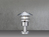 LED Wetterfeste Sockelleuchte aus Edelstahl, Silber Höhe 30,5cm