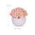 Relaxdays Kunstblumen im Topf, 4er Set künstliche Pflanzen, schöne Tischdeko, Kunstpflanze, HxD: 11 x 11 cm, rosa/grau