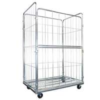 Steel Laundry Roll Cage Container - 1200mm x 800mm x 1800mm - Half Drop Gate