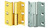 Möbelbänder FS Messing poliert Rollen-Ø 6.0 mm, H 50 mm Kröpfung D 7.5 mm, rechts
