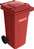 SULO 1074144 Müllgroßbehälter 120 l HDPE rot fahrbar, nach EN 840