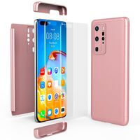 NALIA 360 Degree Cover compatible with Huawei P40 Pro Case, Protective Full-Body Hardcase & Screen-Protector Foil, Slim Mobile Phone Shockproof Bumper Shell Front & Back Coverag...