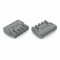 Stecker, 5-polig, Federklemmanschluss, 0,5-4,0 mm², grau, 770-255/062-000