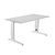 MESA DE OFICINA SERIE METAL 180x80 BLANCO / GRIS