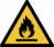Minipiktogramme - Warnung vor feuergefährlichen Stoffen, Gelb/Schwarz, 2.5 cm