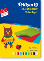 Tonzeichenpapier 240 M/10, Mappe mit 10 Blatt in 10 Farben