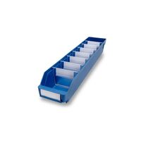 Shelf bin made of highly impact resistant polypropylene