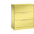 Armario para archivadores colgantes ASISTO, anchura 800 mm, con 3 cajones, amarillo azufre / amarillo azufre.