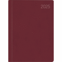 Taschenkalender 650 8,3x10,7cm 1 Woche/Seite bordeaux 2025