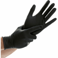 Nitril-Handschuh Power Grip puderfrei M 24cm schwarz VE=50 Stück