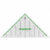 Geometrie-Dreieck 32cm glasklar grün hinterlegt