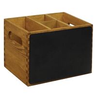 Olympia Table Organiser with Blackboard with not Fixed Internal Walls 15x21x16cm