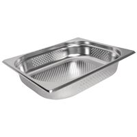Vogue Stainless Steel 1/2 Perforated Gastronorm Pan with Overhanging Rim - 6.2L
