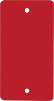 Frachtanhänger - Rot, 6.5 x 12 cm, Kunststoff, 2 x Befestigungslöcher, Matt