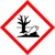 GHS-Kennzeichen GHS 09 - toter Fisch - Gefahrensymbol 15 x 15 mm, Polyethylen permanent, 1.000 Gefahrstoffaufkleber weiß-schwarz-rot