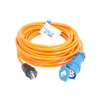 Kalle Adapterkabel Schuko 2,5mm auf CEE 230V Extreme Signal Orange IP44 30 Meter