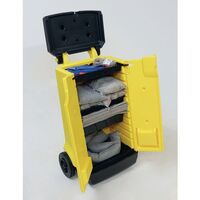 Mobile spill caddy kit - large - Trolley with General purpose spill kit