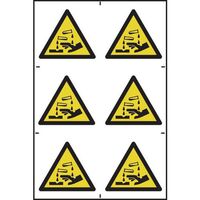 Corrosive symbols sign