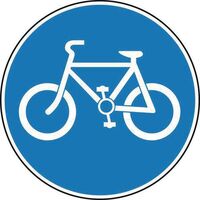 Cyclists only road sign