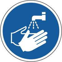 Floor Signs - wash hands symbol