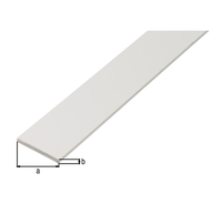 Flachstange, PVC weiß, LxBxS 2600 x 25 x 2 mm