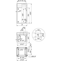 SDX-Steuerpult, Edelstahl 304L, Scotch Brite®-Oberfläche, H1000xB1200xT500mm.