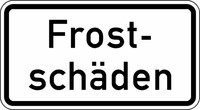 Verkehrszeichen VZ 2011 Frostschäden, 231 x 420, 2mm flach, RA 3