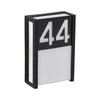 Hausnummer-Blende 31 zu LED Außenwand- und Deckenleuchte Typ Nr. 6400 (ALB-626400), individuell gelasert, Schwarz