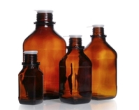100ml Narrow-mouth square bottles soda-lime glass amber glass