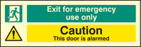 SPARTEX 32065L EXIT FOR EMERGENCY USE ONLY CAUTION THIS DOOR IS ALARM