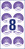 Prüfplaketten, Ø 30 mm, 10 Bogen/80 Etiketten, violett