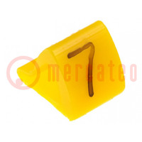 Markers; Marking: 7; 1.7÷3.5mm; H: 7mm; A: 6mm; -30÷100°C; leaded