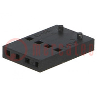 Plug; wire-board; female; C-Grid III; 2.54mm; PIN: 4; w/o contacts