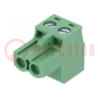 Pluggable terminal block; 5.08mm; ways: 2; straight; plug; female