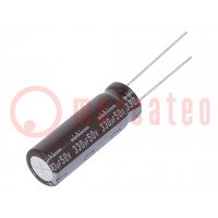 Capacitor: electrolytic; low ESR; THT; 330uF; 50VDC; Ø10x30.5mm