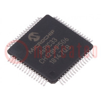 IC: microcontrolador dsPIC; 128kB; 20kBSRAM; TQFP64; 3÷3,6VDC