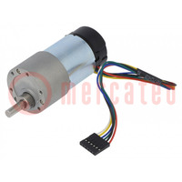 Motor: DC; with gearbox; 24VDC; 3A; Shaft: D spring; 100rpm