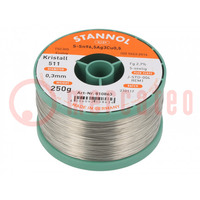 Soldering wire; Sn96,5Ag3Cu0,5; 0.3mm; 0.25kg; lead free; reel