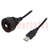 Kábel-adapter; USB A dugó,USB B dugó (tömített); 5m; IP68