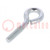 Hook; ring; steel; zinc; Thread len: 21mm; Overall len: 50mm