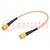 Cable; 50Ω; 0.15m; SMA male,both sides; shielded; transparent
