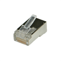 ROLINE Cat.5e (Class D) Modular Plug, 8p8c, STP, for Stranded Wire, 10 pcs.