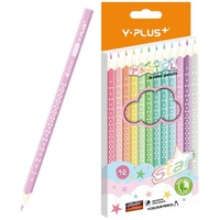 Színes ceruza Y-Plus+ STAR PASTEL 12 db-os klt. hegyezővel