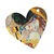 Ajándékkísérő kártya Fridolin Gustav Klimt ´A csók´ szívalakú 10 db/csomag