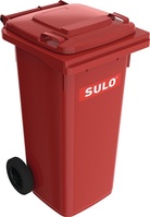 Müllgroßbehälter 120l HDPE rot fahrbar,n