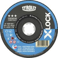 Produktbild zu TYROLIT X-LOCK nagyolótárcsa acél/rozsdm. Premium*** 125 x 7 mm 2in1 Form 27