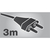 Symbol zu Anschlussleitung mit Euro-Flachstecker, L 3000 mm, eine Seite mit Aderendhülsen,